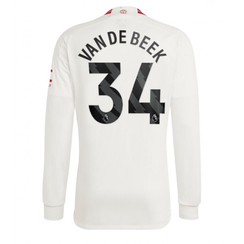 Pánský Fotbalový dres Manchester United Donny van de Beek #34 2023-24 Třetí Dlouhý Rukáv